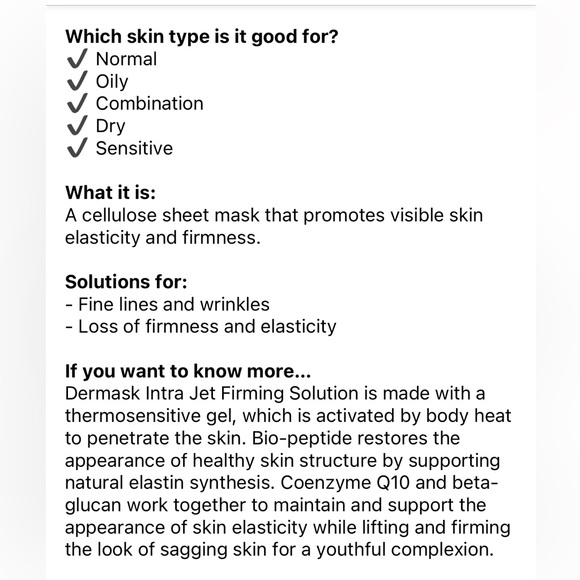 NEW DR JART WRINKLESS SOLUTIONS MASK ( SINGLE SHEET) - Picture 5 of 6